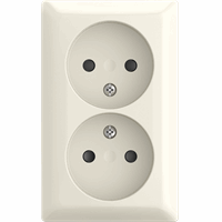 Busch-Jaeger Opbouw wandcontactdoos zRA dubbel kindveilig b-AP wit afbeelding 2