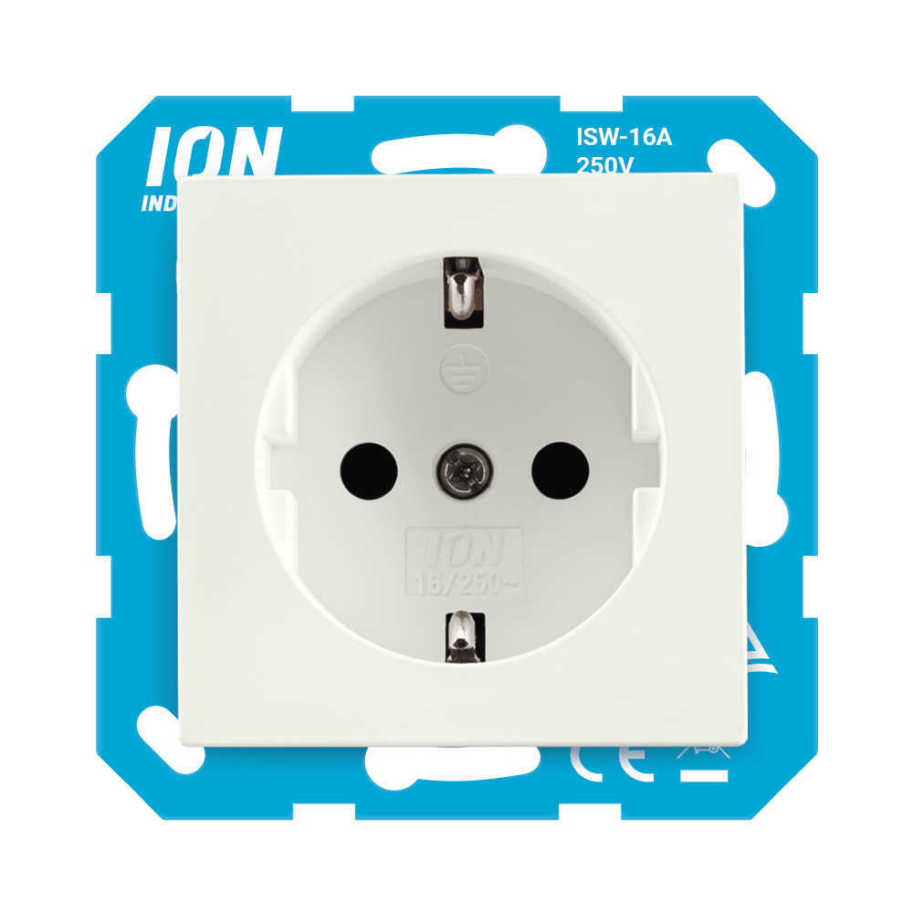 ION Wandcontactdoos RA V1/J1 Mat Alpin Wit afbeelding 1