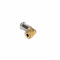 Henco messing pers knie 90° press naar vlakke dichting binnendraad 16x3/4" CuSi afbeelding 2