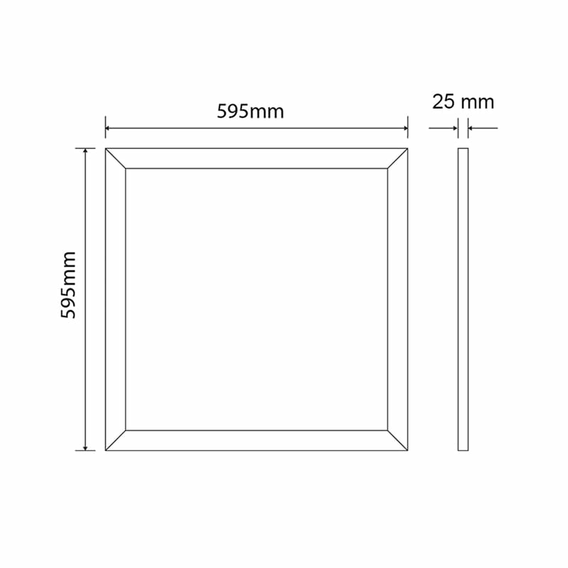 IB LED-paneel 60x60 36W TRI-White UGR<19 backlit incl. driver 2m kabel EU plug