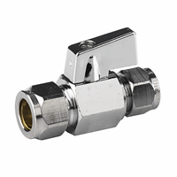 Bpe mini kogelkr.12x10mm knel chr.knp recht afbeelding 2