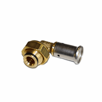 Henco messing pers aansluitbocht inbouwreservoir toilet 16x1/2" afbeelding 2