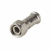 Henco messing press rechte aansluiting binnendraad toiletreservoir 16x2.0 x 1/2" afbeelding 2