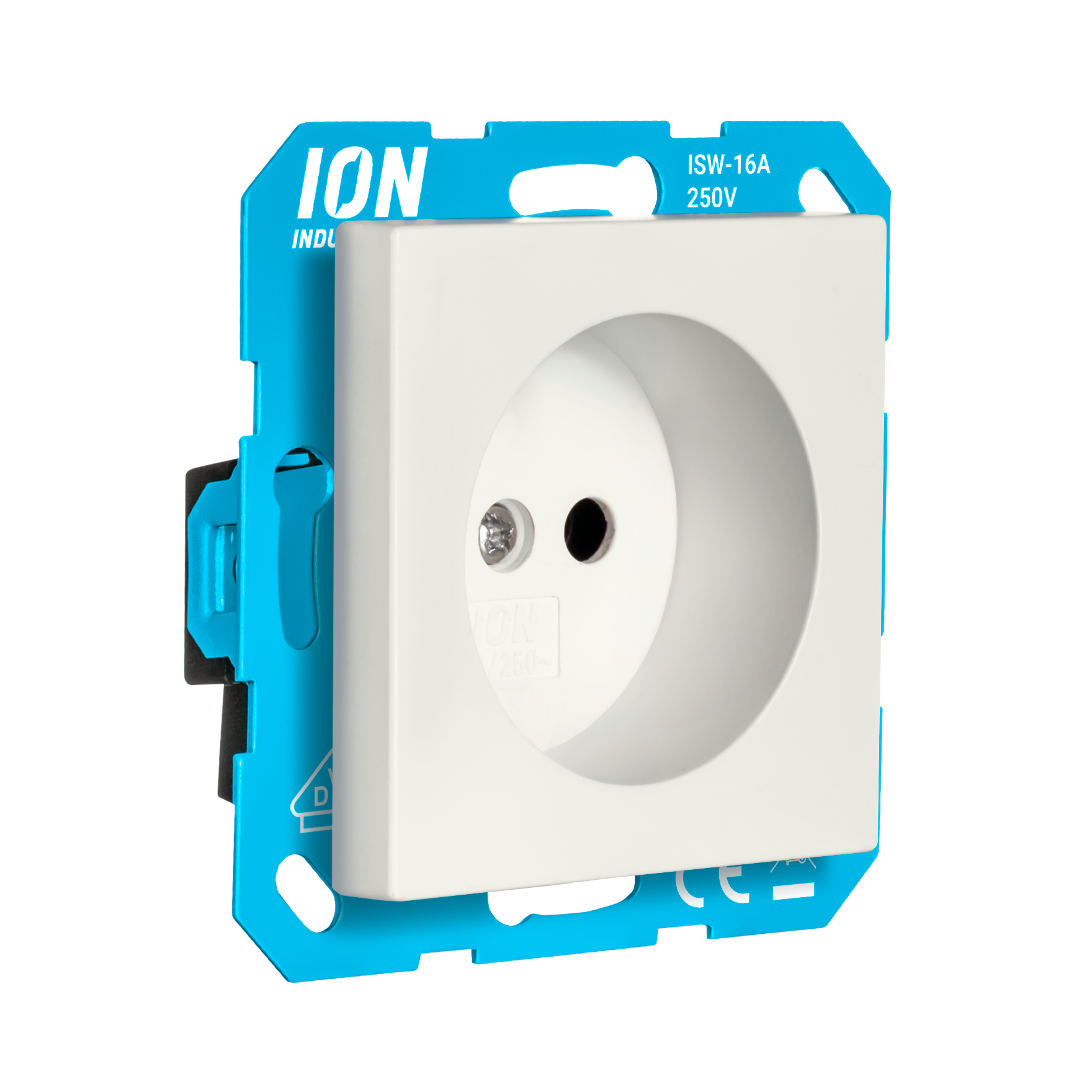 ION Wandcontactdoos zonder RA met Aanraakbeveiliging V1/J1 Mat Alpin Wit afbeelding 2