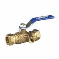 Bpe kogelkraan 28mm knel met aftapgelegenheid kiwa