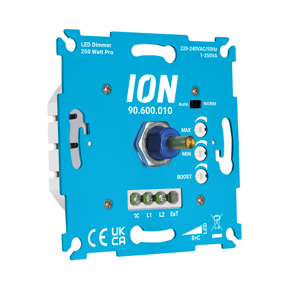 ION LED dimmer Pro draaiknop 0,3-250W R+C min/max/boost met hulpuit