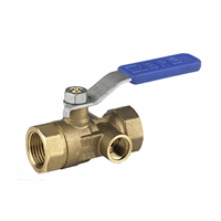 Bpe kogelkraan 1/2" bi x 1/2" bi. knel met aftapgelegenheid kiwa