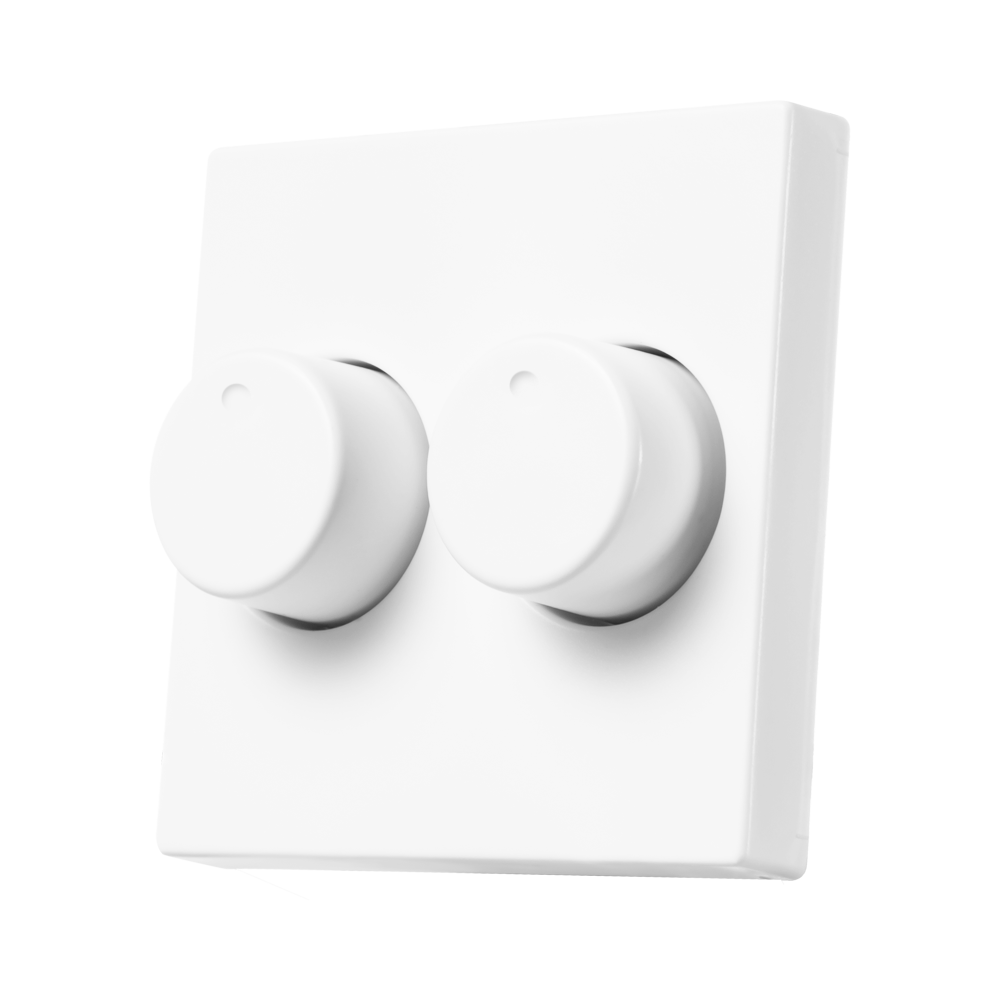 ION Centraalplaat Dimmerknop Duo V1/J1 Alpin Wit afbeelding 3