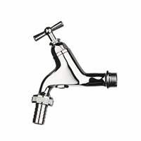 Bpe tapkraan chroom 1/2" kiwa met slangkoppeling en beluchter