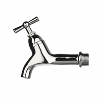 Bpe tapkraan chroom 1/2" kiwa met gladde uitloop afbeelding 2
