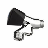 Bpe wasmachinekraan met beluchter en keerklep 1/2" zwarte knop