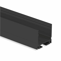 PN8 LED Profile 200cm Black RAL9005 LED strips max 16mm afbeelding 1