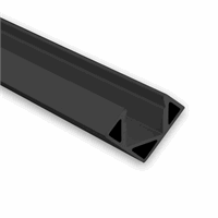 Po23 Led Profile 2M Black RAl9005 Led Strips 11mm afbeelding 1