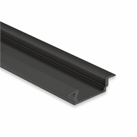 PL8 LED profile flat / wing zwart 2m afbeelding 1