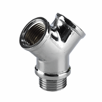 Bpe y-stuk chroom 1/2" bi. x 1/2" bu. x bi 1/2" afbeelding 2