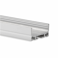 PN4 LED Profile 200cm, flat, LED strips max. 24 mm afbeelding 1