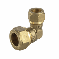 Bpe messing knel knie verlopend 15 x 12 g/k