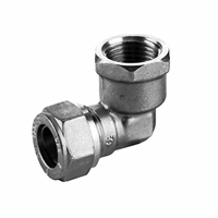 Bpe messing knel knie vernikkeld 28 x 1" bi. g/k afbeelding 2