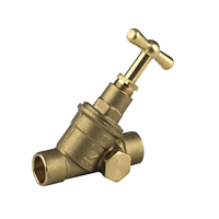 Bpe stopkraan kiwa soldeer 12mm met aftapgelegenheid