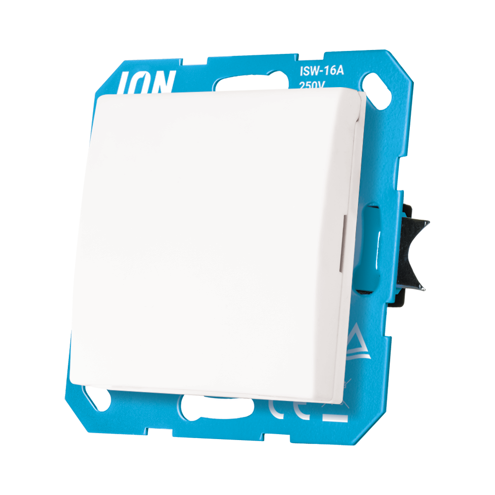 ION Wandcontactdoos RA met Klapdeksel en Aanraakbeveiliging E1 Alpin Wit afbeelding 3