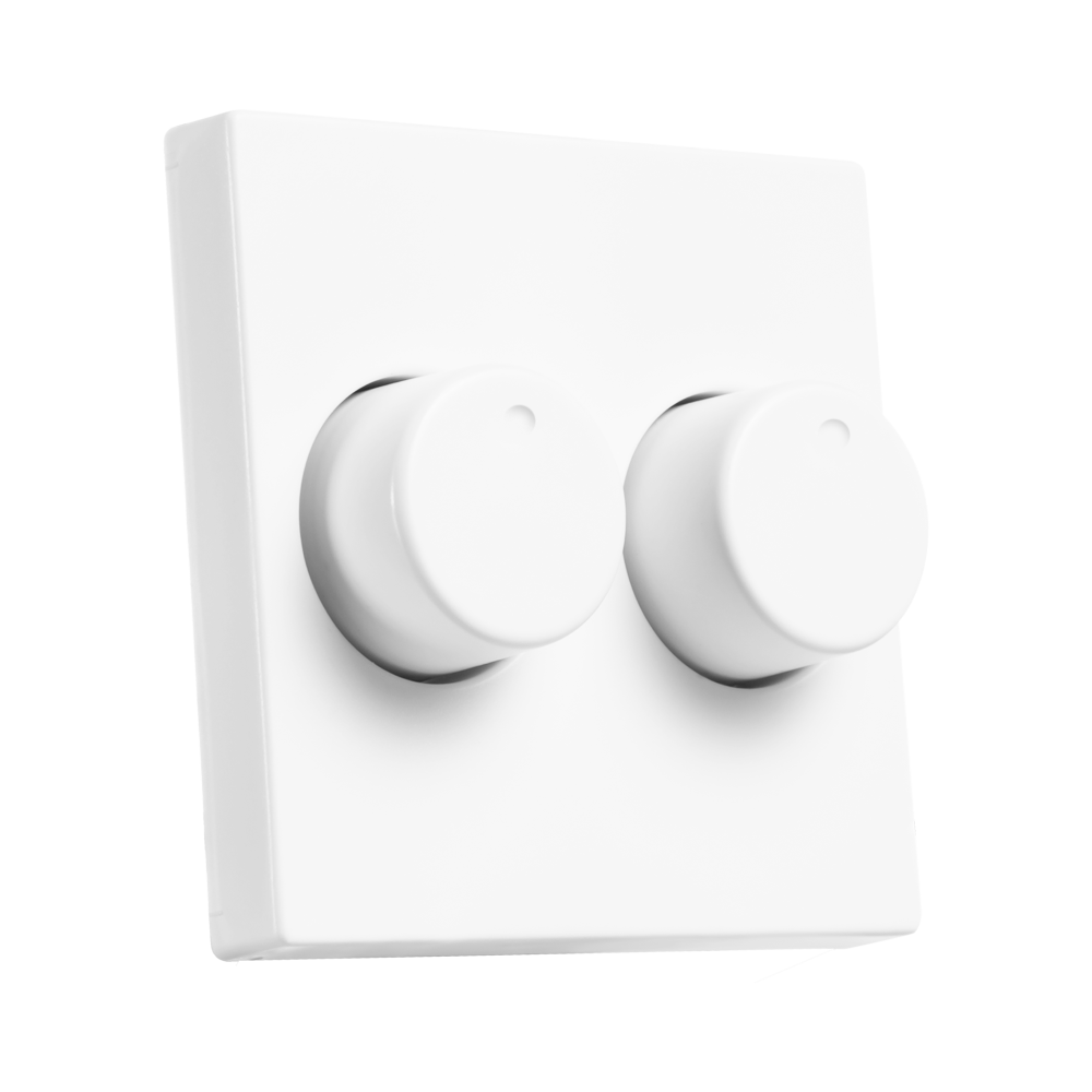ION Centraalplaat Dimmerknop Duo V1/J1 Alpin Wit afbeelding 2