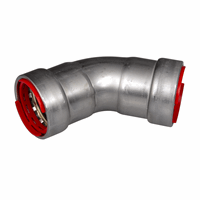 Powerpress staal bocht 45 gr 1 1/2 afbeelding 2
