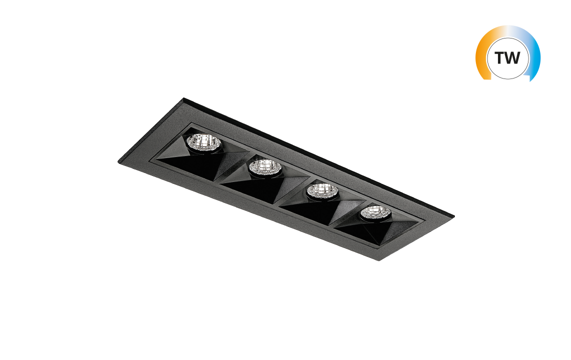SG Inspire R Zwart 150 560lm (@6500K) 2700-6500K Ra>90 TW LEDDim (212449) afbeelding 2