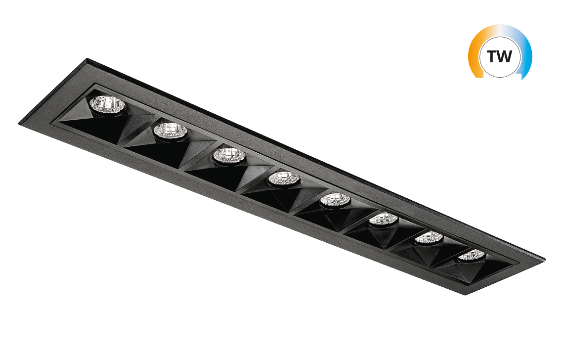 SG Inspire R Zwart 300 970lm (@4000K) 2000-4000K Ra>90 TW DALI Type 8 (212446) afbeelding 2