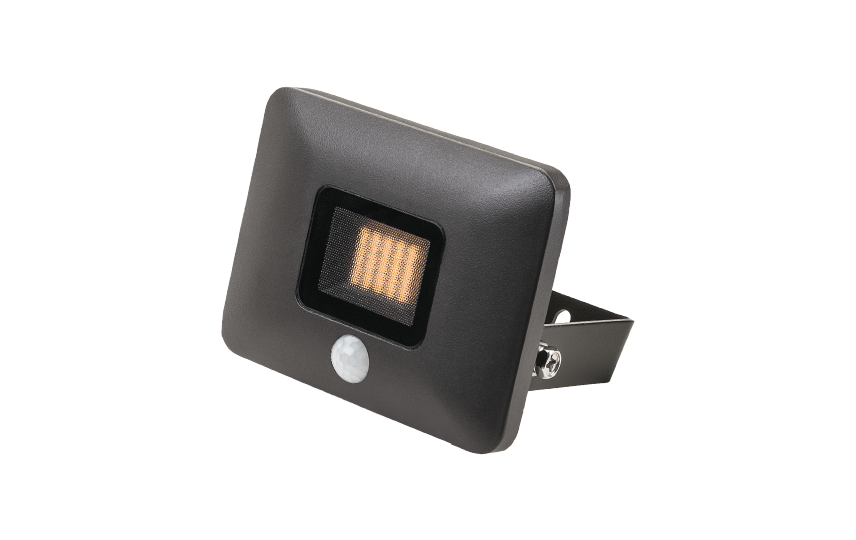 SG Flom LED-straler 10W 3000K+sensor 1060lm grafiet (630019)