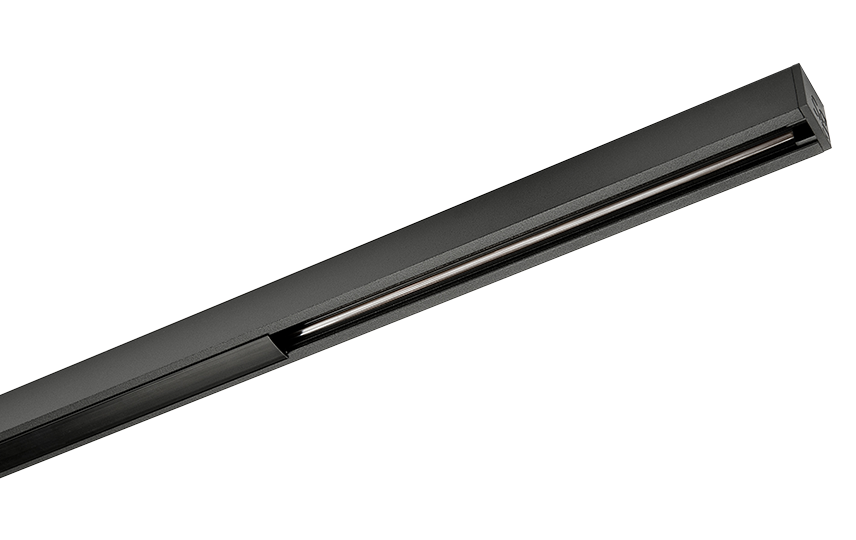 SG Zip spanningsrail verlichting 1-fase mat zwart 115cm 22x22mm minirail  003051 uitbreidbaar