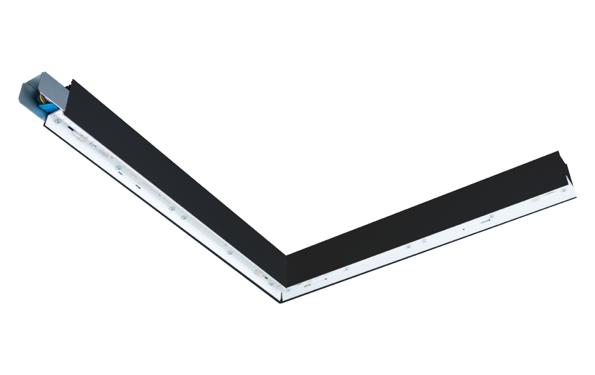 SG Lineal Hoek Zwart 1830lm 4000K Ra>80 DALI-2 / Push Dim (8246094733) afbeelding 2
