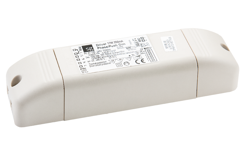 SG Nano Wit Driver 17W 350mA Fase afsnijding / Push Dim (820091) afbeelding 2