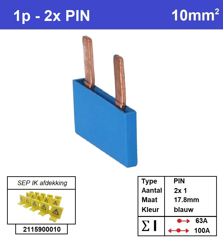 SEP Verdeelkam 1f pin 2 mod 18mm blauw P01002B00
