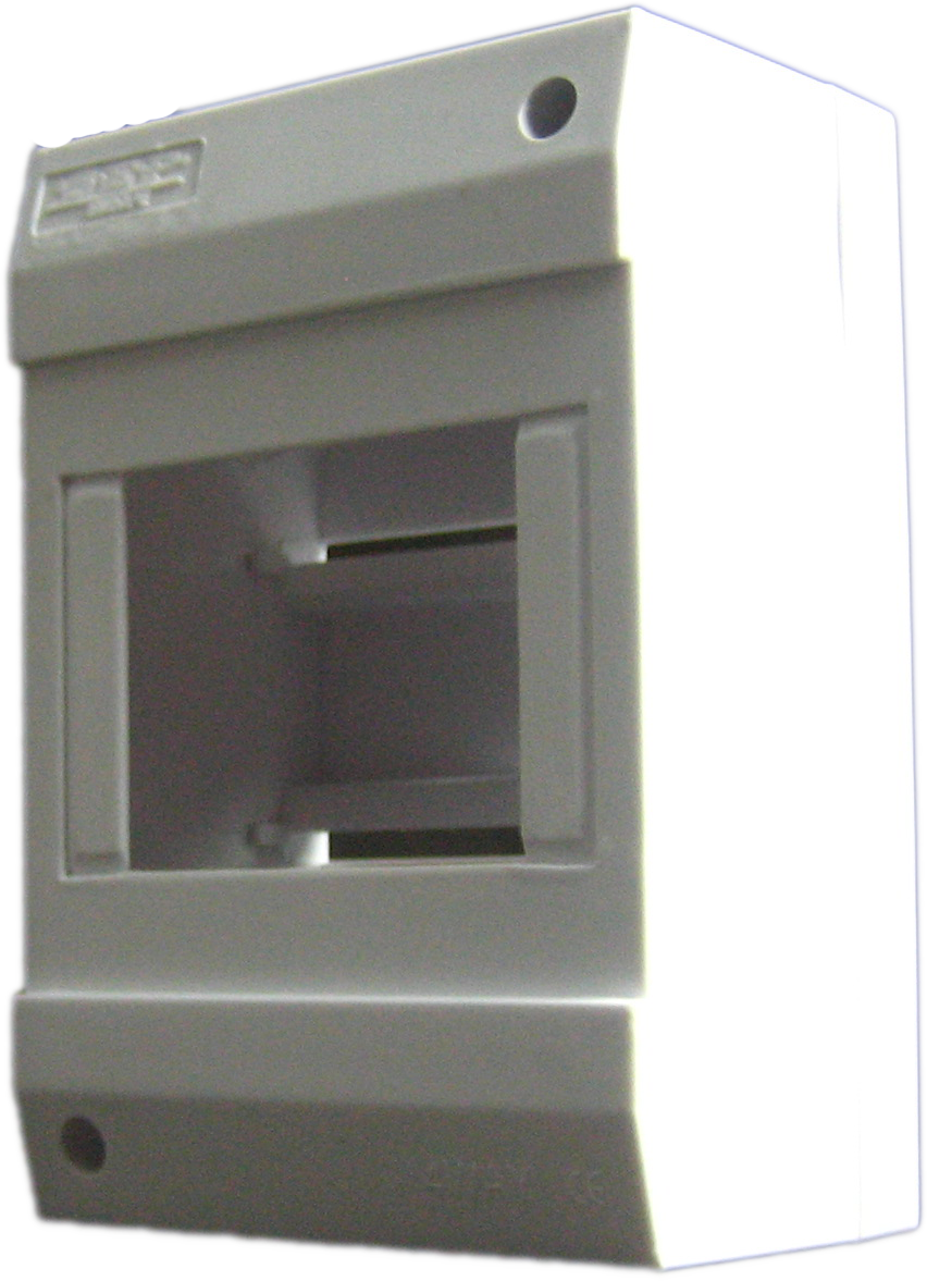 SEP -S4 opbouw 4 module Kast met dinrail kleur grijs 130x84x60mm 4 modulen 72mm IP20