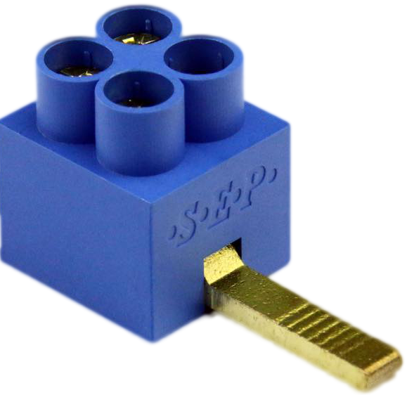 Aansluitklem dubbel max 2x16mm² blauw SEP DT 2115900550 voor automaten 1 module breed max 80A