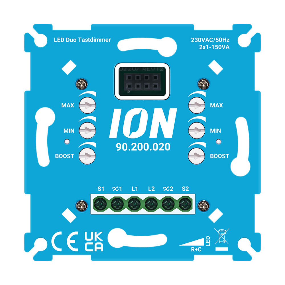ION LED Duo Tastdimmer 2x150 Watt afbeelding 2