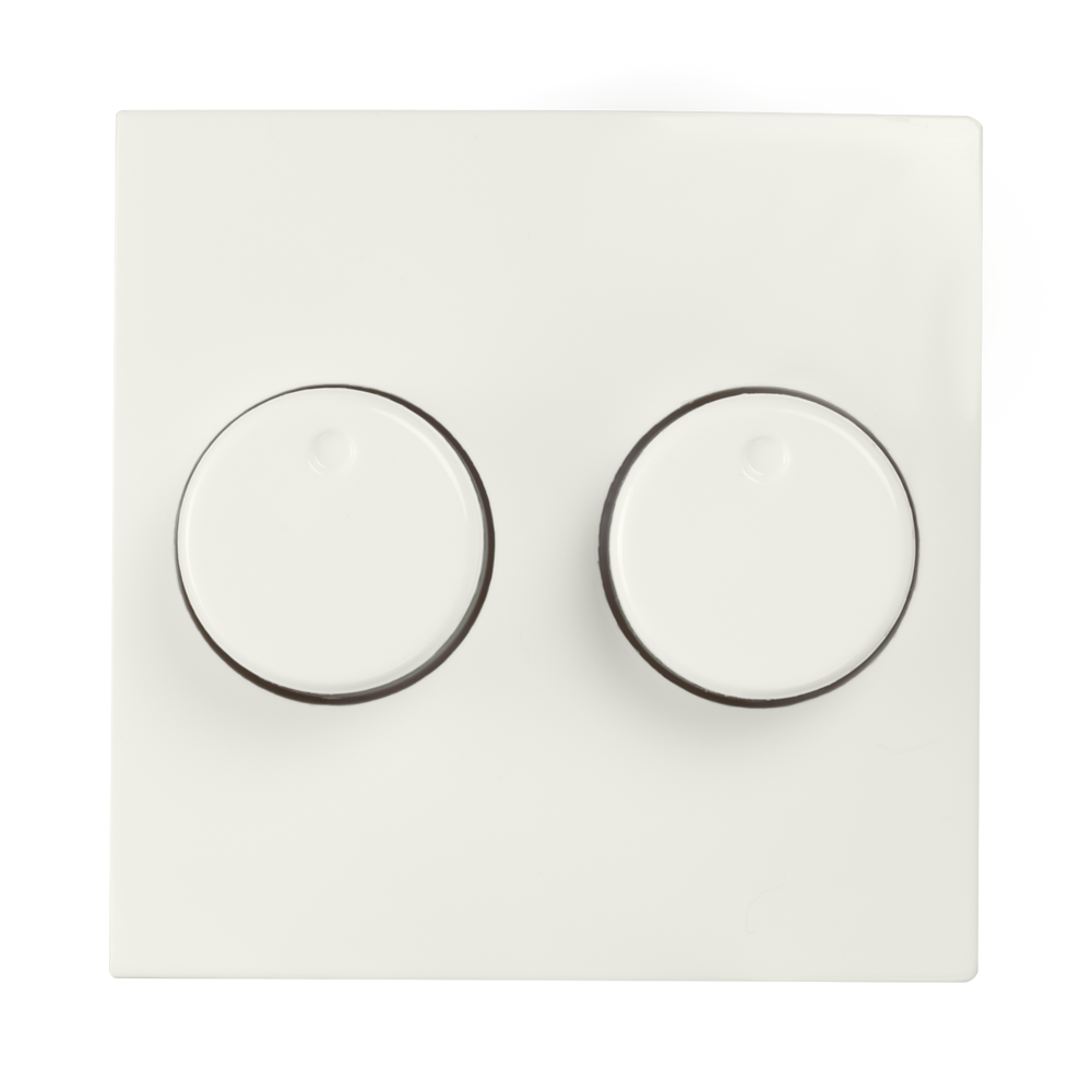 ION Centraalplaat Dimmerknop Duo E1 Mat Alpin Wit afbeelding 1