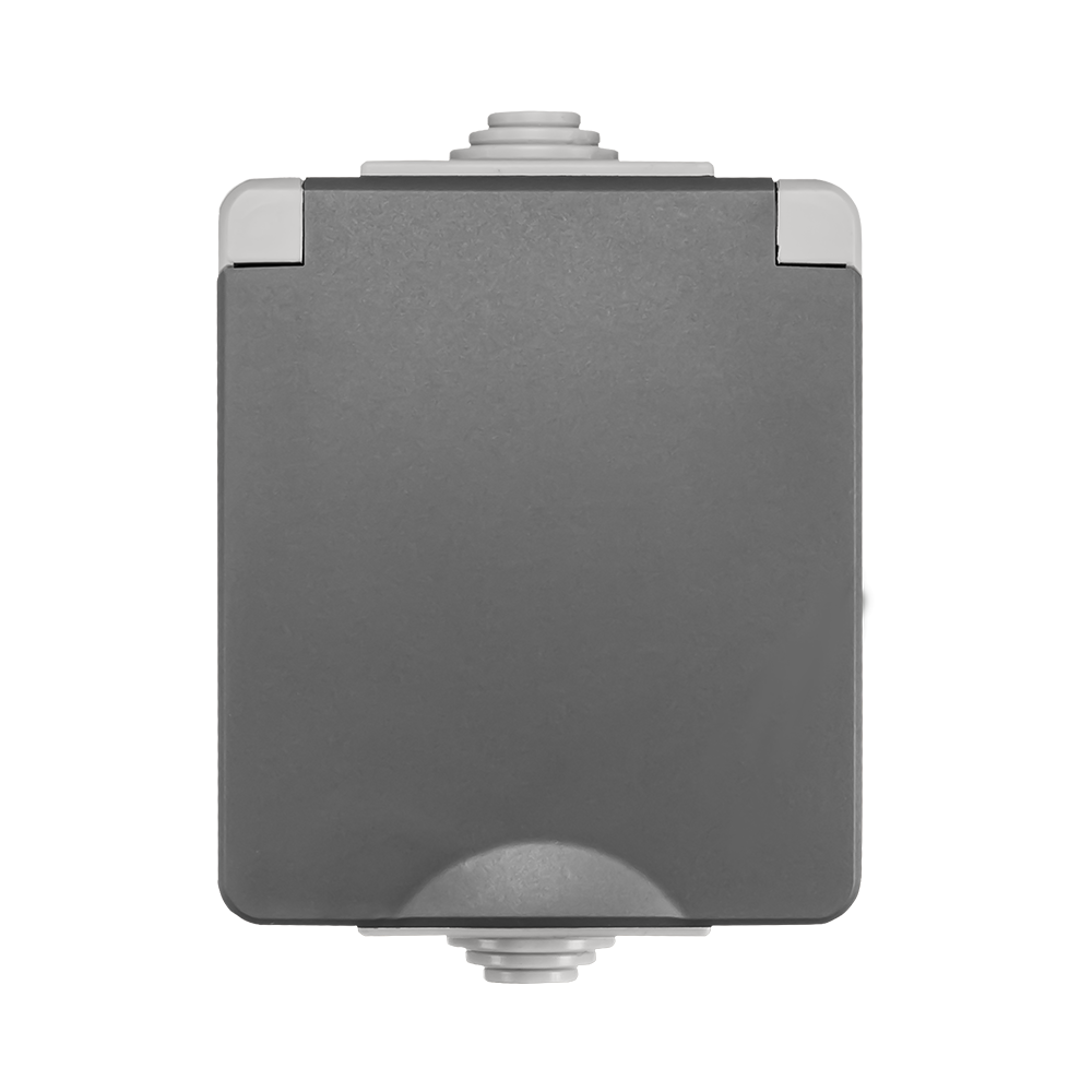 ION Opbouw Wandcontactdoos IP55 Grijs afbeelding 1