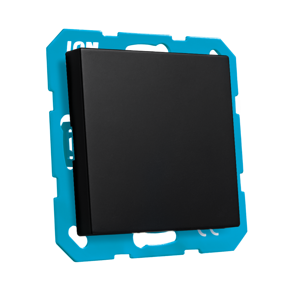 ION Blindplaat V1/J1 Mat Zwart afbeelding 2
