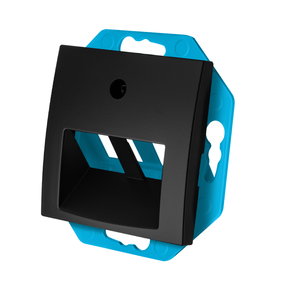 ION Modular Jack 30° 2-voudig met Centraalplaat E1 Mat Zwart afbeelding 3