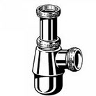 Viega bekersifon 1 1/4 x 1 1/4 messing / verchr