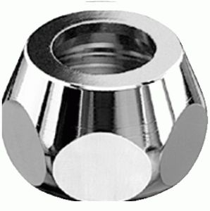 schell knelset +moer  3/8x10mm chroom