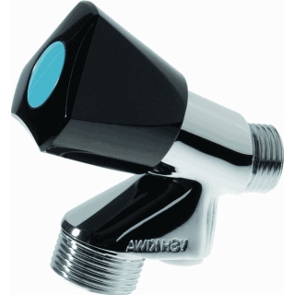sanitherm wasmachinekraan zwart met ingeb.keerklep