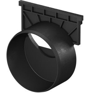 aco euroline/hexaline eindplaat met pvc uitloop