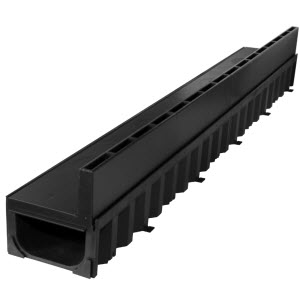 aco hexa slotline zwarte goot l=1000mm inclusief 2 opzetelementen