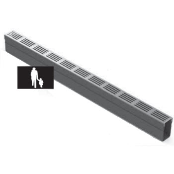 aco hexa slimline goot l=1000mm incl. design rooster
