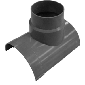 pvc uitloop 4` dicht grijs