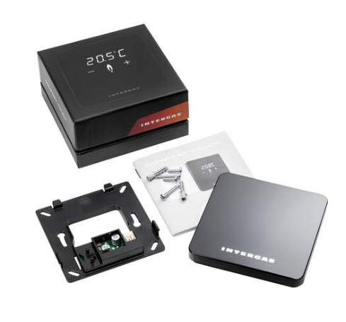 Intergas comfort touch thermostaat zwart 030034