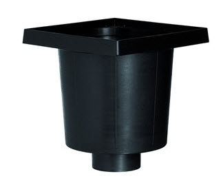 well flex compleet met pp deksel 20x20cm zwart