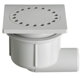 doucheplug 10/10 haaks pvc wit zijuitlaat 40 mm afbeelding 2